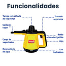 Limpador à Vapor com 9 acessórios + Brinde Esponja Mágica