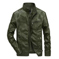 Jaqueta Masculina De Inverno Motoqueiro Gola Em Pé - Promoção de Inverno 2025