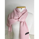 Cachecol Feminino com Franjas em Pashmina Liso