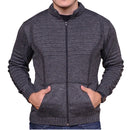 Casaco Masculino de Lã Tricot com Zíper e Bolsos