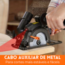 Serra Circular Cortex Multiuso, 6 Lâminas Inclusas + BRINDES: Óculos de Proteção e Trena 7.5 Metros